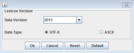 LexAccess - Lexicon Version Options